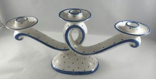 Gmundner Keramik-Leuchter dreiarmig